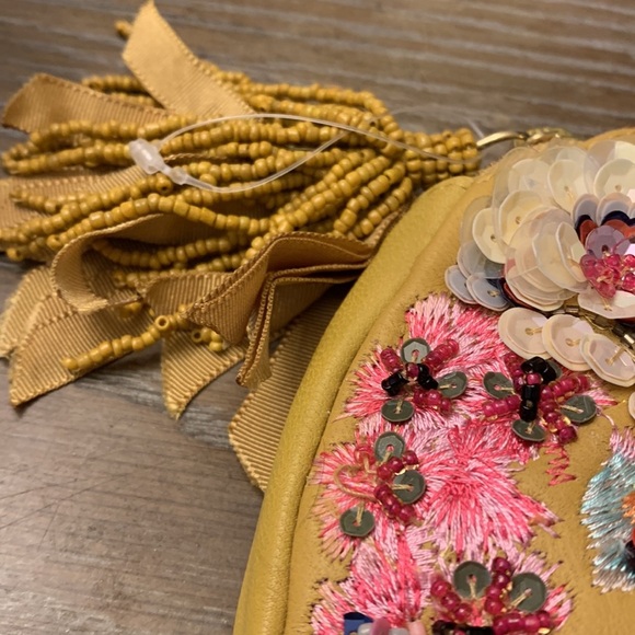 Anthropologie Embellished Leather Pouch “K” Anna Harlow - Picture 3 of 7